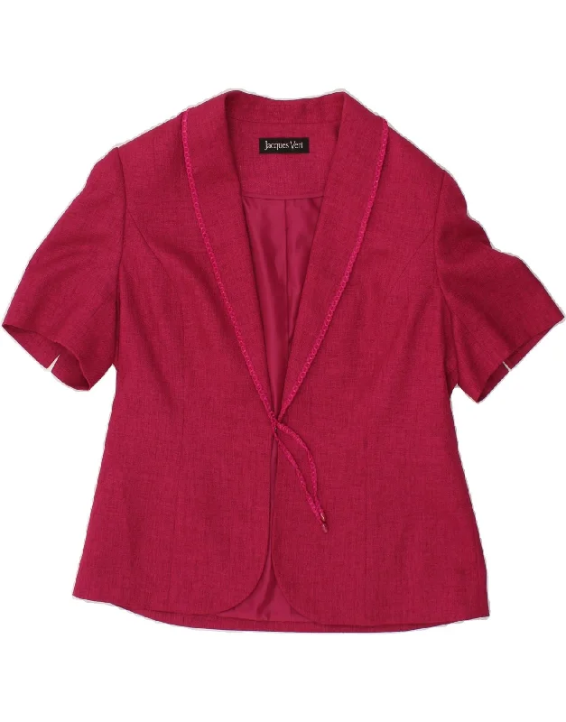 JACQUES VERT Womens Short Sleeve Blazer Jacket UK 14 Large Pink Polyester Nylon Jacket Polyester Jacket Spandex Jacket JACQUES VERT Womens Short Sleeve Blazer Jacket UK 14 Large Pink Polyester Nylon Jacket Polyester Jacket Spandex Jacket