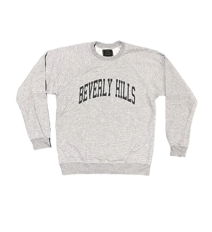 UNISEX BEVERLY HILLS CREW SWEATSHIRT Hoodie with Hem Drawcord Adjustable Customizable UNISEX BEVERLY HILLS CREW SWEATSHIRT Hoodie with Hem Drawcord Adjustable Customizable