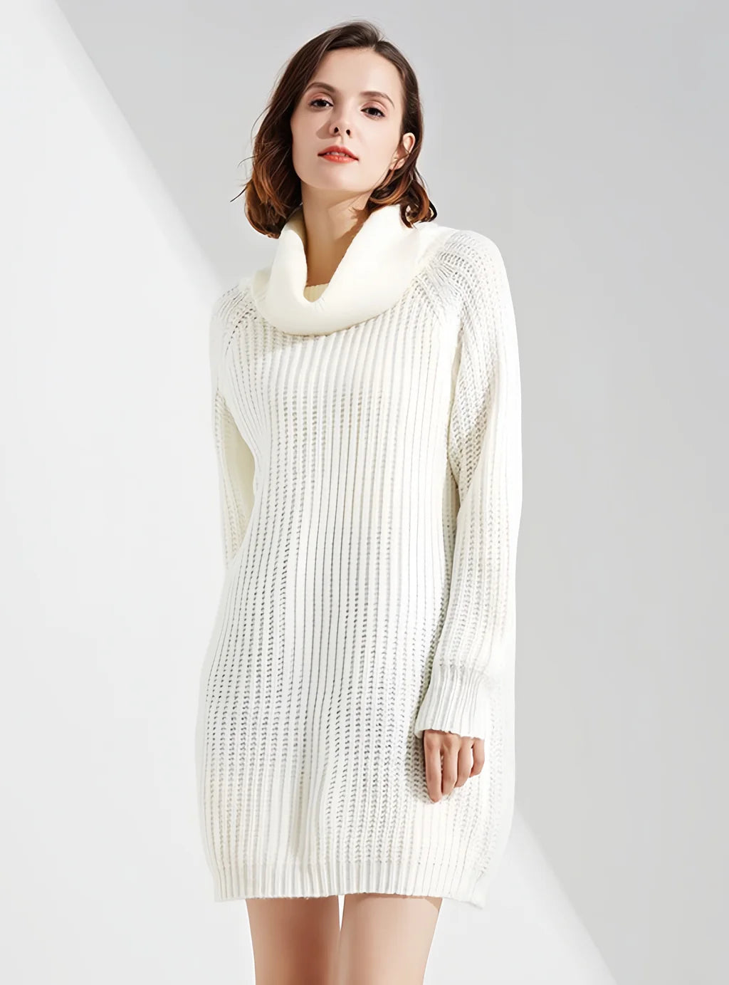 FASHION LONG-SLEEVED HIGH-NECKED SOLID COLOR SWEATER Solid Color Striped Floral Print FASHION LONG-SLEEVED HIGH-NECKED SOLID COLOR SWEATER Solid Color Striped Floral Print