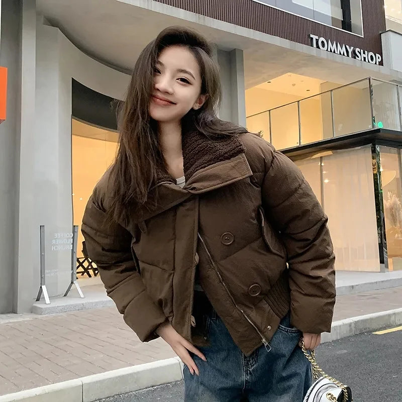 2024 New Style Korean Winter Thicken Warm Jackets Women Puffer Snow Wear Coat Female Stand Collar Down Cotton Padded Clothes Faux Fur Jacket Real Fur Jacket Shearling Jacket 2024 New Style Korean Winter Thicken Warm Jackets Women Puffer Snow Wear Coat Female Stand Collar Down Cotton Padded Clothes Faux Fur Jacket Real Fur Jacket Shearling Jacket