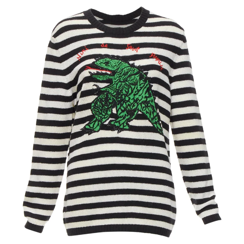Dior cashmere dinosaur sweater Hooded Caped Shawl Collar
