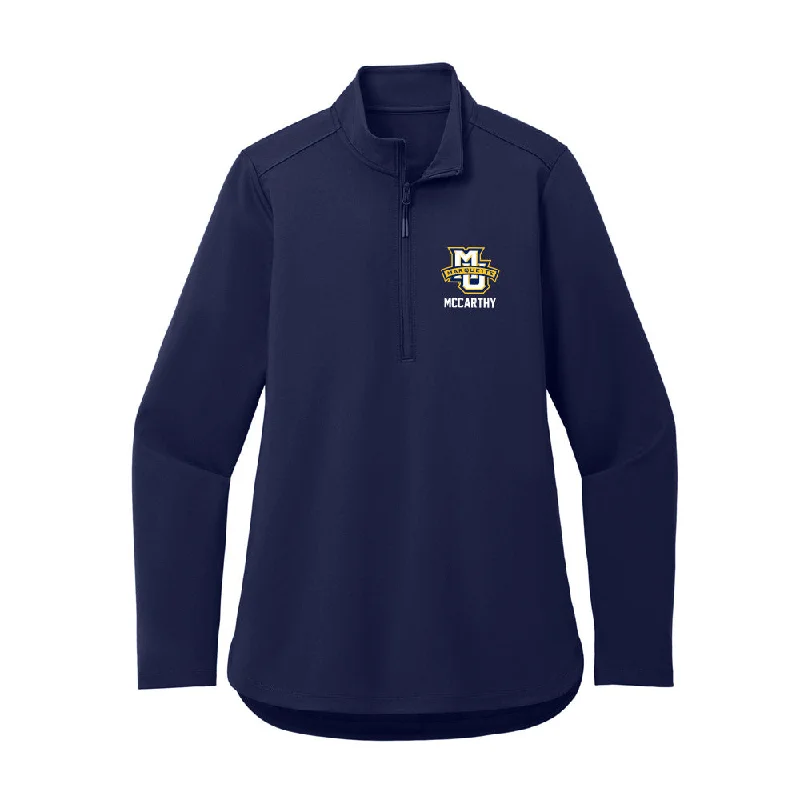 Marquette - NCAA Women's Soccer : Emily McCarthy - Women's Premium Quarter Zip Jacket Print Jacket Jacquard Jacket Embroidered Jacket Marquette - NCAA Women's Soccer : Emily McCarthy - Women's Premium Quarter Zip Jacket Print Jacket Jacquard Jacket Embroidered Jacket