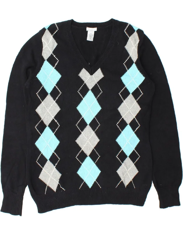 IZOD Womens Golf V-Neck Jumper Sweater UK 18 XL Navy Blue Argyle/Diamond Fitted Slim Tailored IZOD Womens Golf V-Neck Jumper Sweater UK 18 XL Navy Blue Argyle/Diamond Fitted Slim Tailored