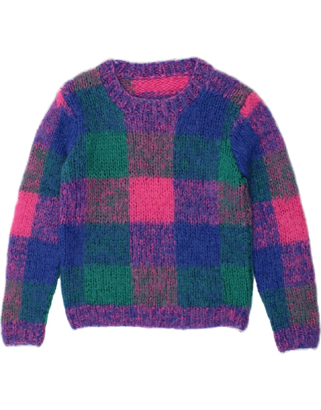 VINTAGE Womens Crew Neck Jumper Sweater UK 12 Medium Multicoloured Toggled Drawstring Belted VINTAGE Womens Crew Neck Jumper Sweater UK 12 Medium Multicoloured Toggled Drawstring Belted