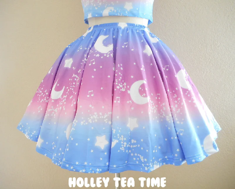 Magical Fairy Time (Rainbow Twilight) Mini Skater Skirt velvet skirt sumptuous