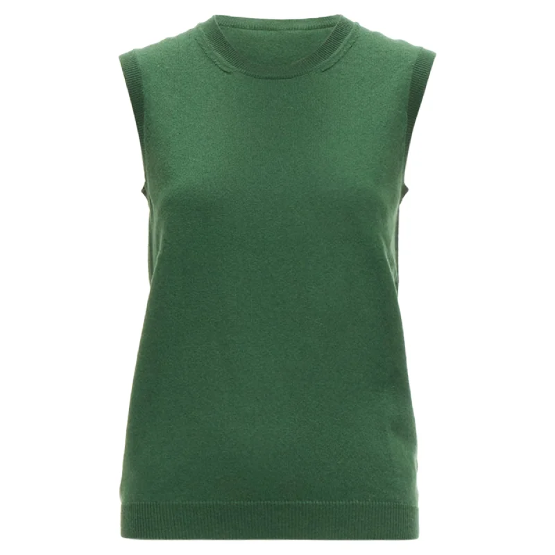 Jil Sander cashmere forest crew neck sleeveless sweater vest Chenille Fabric Brocade Fabric Lace Fabric Jil Sander cashmere forest crew neck sleeveless sweater vest Chenille Fabric Brocade Fabric Lace Fabric