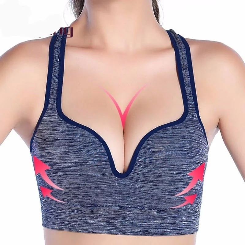 Women Professional Fitness Stretch Bra Shakeproof Bra Racerback Casual Padded Sportwear Tank Top Bra off shoulder tank Women Professional Fitness Stretch Bra Shakeproof Bra Racerback Casual Padded Sportwear Tank Top Bra off shoulder tank