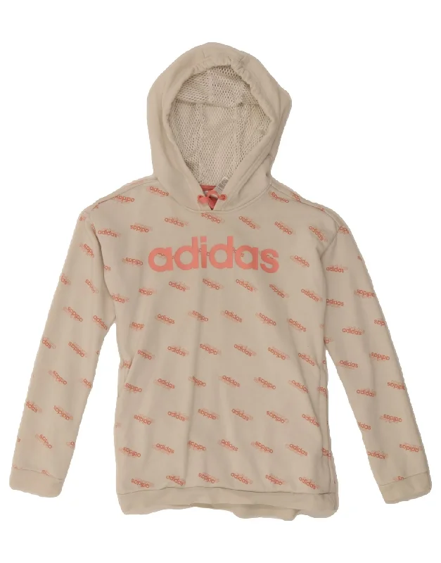 ADIDAS Womens Oversized Graphic Hoodie Jumper UK 0/2 2XS White Cotton Hoodie with Cuffed Sleeves Snug Secure ADIDAS Womens Oversized Graphic Hoodie Jumper UK 0/2 2XS White Cotton Hoodie with Cuffed Sleeves Snug Secure