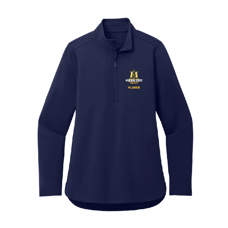 Murray State - NCAA Women's Soccer : Reyna Mijangos - Women's Premium Quarter Zip Jacket Notch Collar Peter Pan Collar Cowl Neck Murray State - NCAA Women's Soccer : Reyna Mijangos - Women's Premium Quarter Zip Jacket Notch Collar Peter Pan Collar Cowl Neck