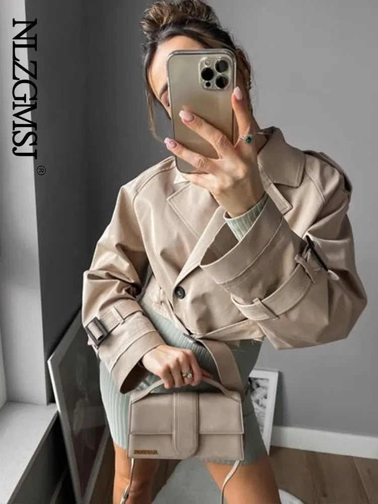 Nlzgmsj TRAF Women Spring Autumn Fashion Slim Jacket Office Lady Simple Casual Short Sweet Solid Double Breasted Jacket Coat Top Wool Jacket Cashmere Jacket Tweed Jacket Nlzgmsj TRAF Women Spring Autumn Fashion Slim Jacket Office Lady Simple Casual Short Sweet Solid Double Breasted Jacket Coat Top Wool Jacket Cashmere Jacket Tweed Jacket