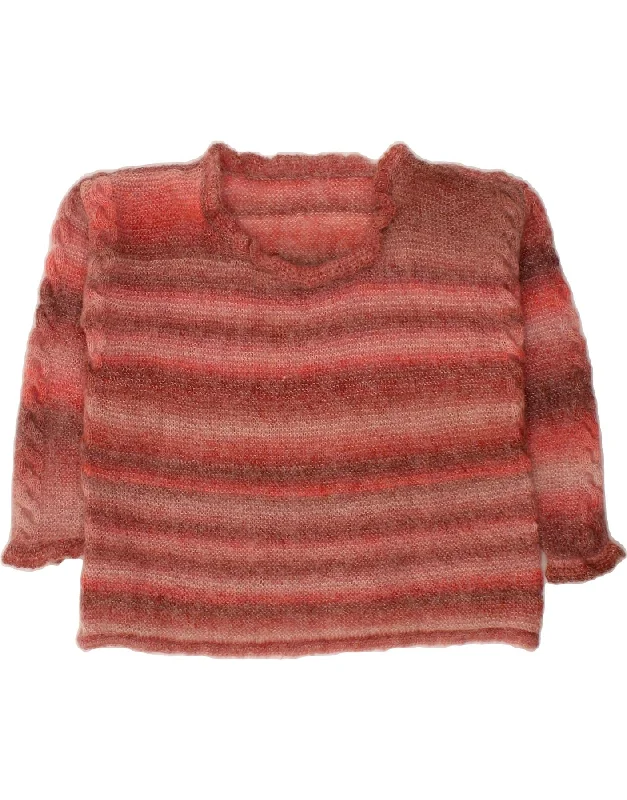 VINTAGE Womens Boat Neck Jumper Sweater UK 18 XL Red Striped Stylish Fashionable Trendy VINTAGE Womens Boat Neck Jumper Sweater UK 18 XL Red Striped Stylish Fashionable Trendy