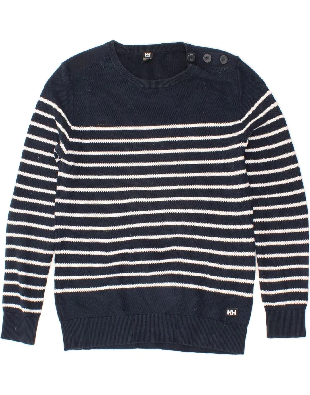 HELLY HANSEN Womens Boat Neck Jumper Sweater UK 10 Small Navy Blue Striped Wool Sweater Cotton Sweater Cashmere Sweater HELLY HANSEN Womens Boat Neck Jumper Sweater UK 10 Small Navy Blue Striped Wool Sweater Cotton Sweater Cashmere Sweater