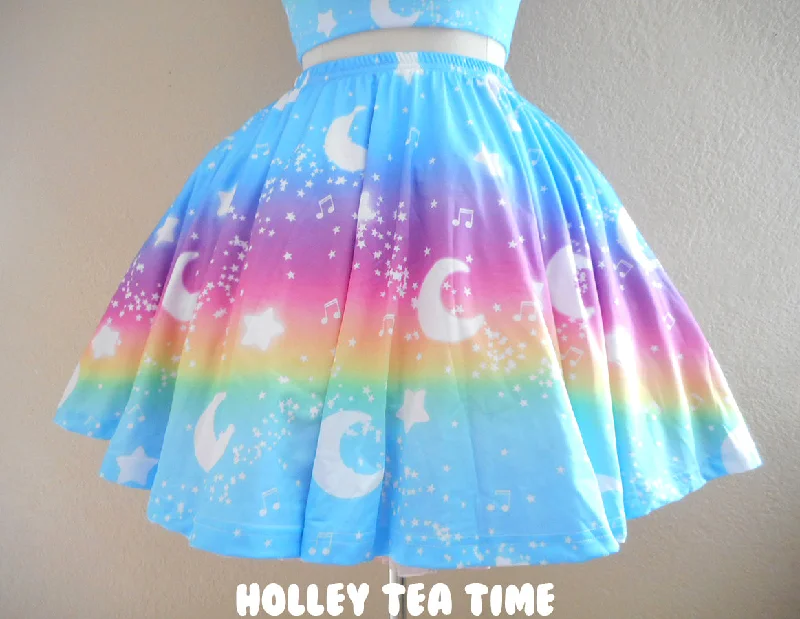Magical Fairy Time (Rainbow Sunny Day) Mini Skater Skirt tulle skirt dreamy