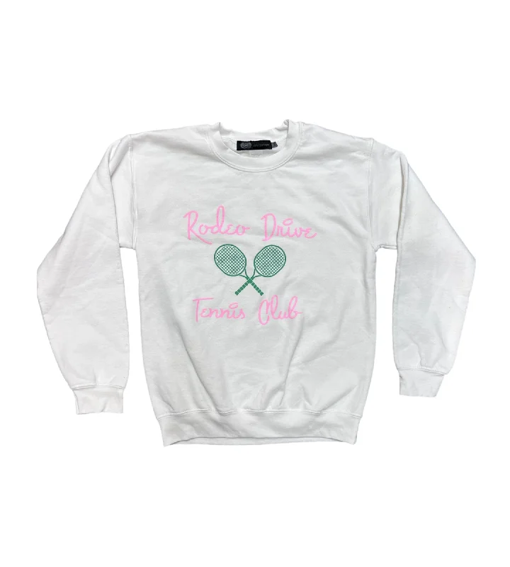 WOMENS RODEO DRIVE TENNIS WHITE SWEATSHIRT Hoodie with Magnetic Closure Innovative Modern WOMENS RODEO DRIVE TENNIS WHITE SWEATSHIRT Hoodie with Magnetic Closure Innovative Modern