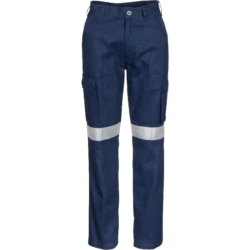 DNC Ladies Cotton Drill Cargo Pants With 3M Reflective Tape (3323) Casual Skinny Fit Pants
