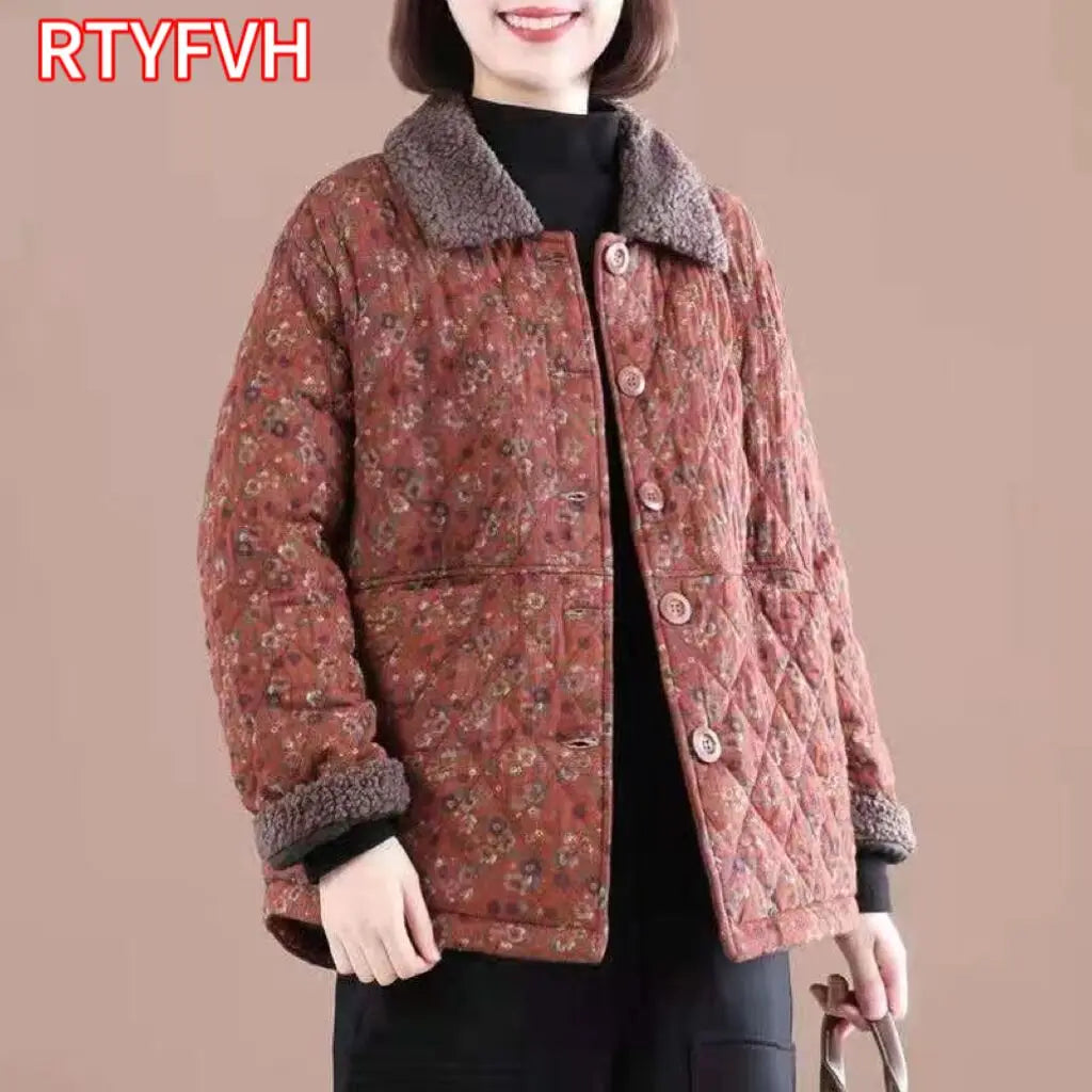 Female Autumn Winter Loose Short Cotton-padded Jacket Women Floral Coat Cotton-padded Jacket Middle-aged Cotton Linen Jacket Denim Jacket Leather Jacket Suede Jacket Female Autumn Winter Loose Short Cotton-padded Jacket Women Floral Coat Cotton-padded Jacket Middle-aged Cotton Linen Jacket Denim Jacket Leather Jacket Suede Jacket