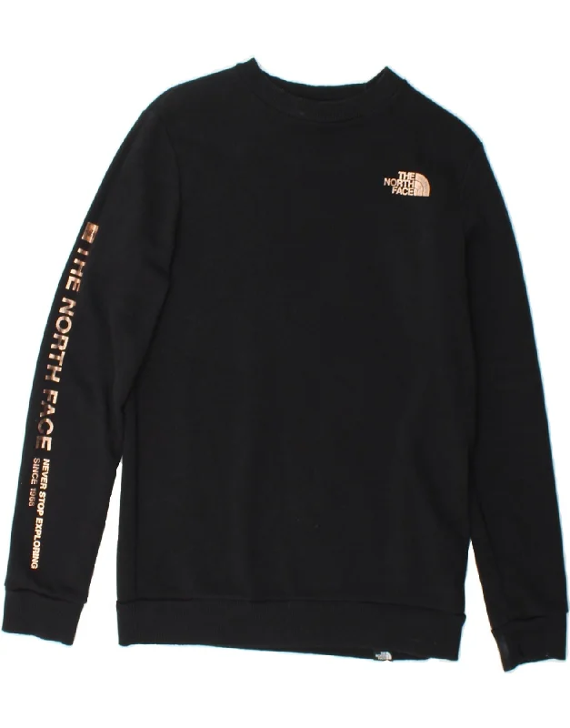 THE NORTH FACE Womens Oversized Graphic Sweatshirt Jumper UK 6 XS Black Hoodie with Pocket Utility Practical THE NORTH FACE Womens Oversized Graphic Sweatshirt Jumper UK 6 XS Black Hoodie with Pocket Utility Practical