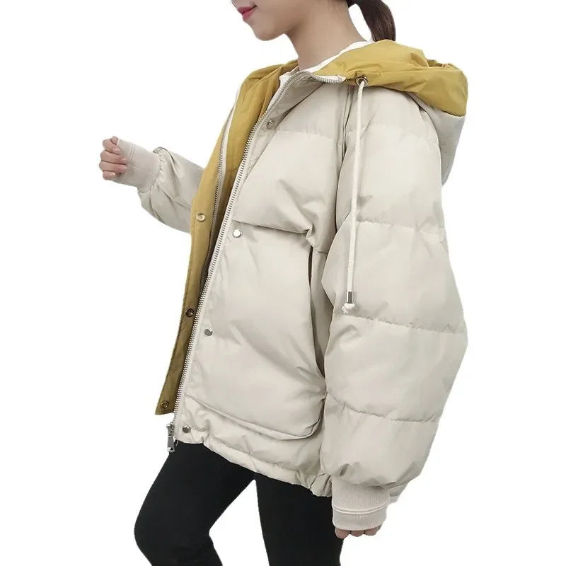 2023 New Women's Fashion Cotton-padded Coat Stylish Student Puffer Jacket Thickened Padded Winter Jacket Snapped Jacket Toggled Jacket Drawstring Jacket 2023 New Women's Fashion Cotton-padded Coat Stylish Student Puffer Jacket Thickened Padded Winter Jacket Snapped Jacket Toggled Jacket Drawstring Jacket