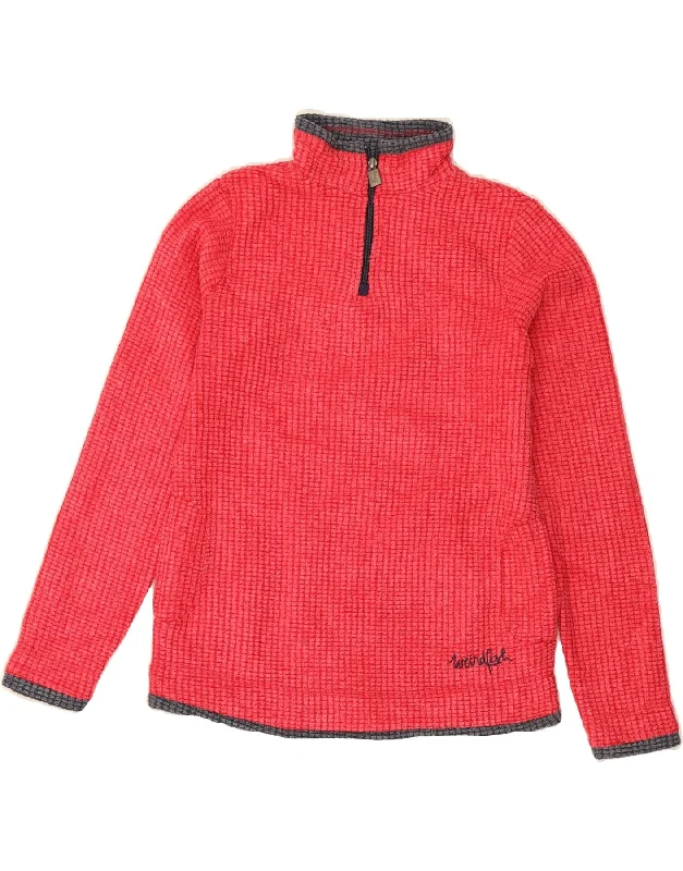 WEIRD FISH Womens Zip Neck Sweatshirt Jumper UK 8 Small Pink Hoodie with Oversized Fit Loose Comfortable WEIRD FISH Womens Zip Neck Sweatshirt Jumper UK 8 Small Pink Hoodie with Oversized Fit Loose Comfortable