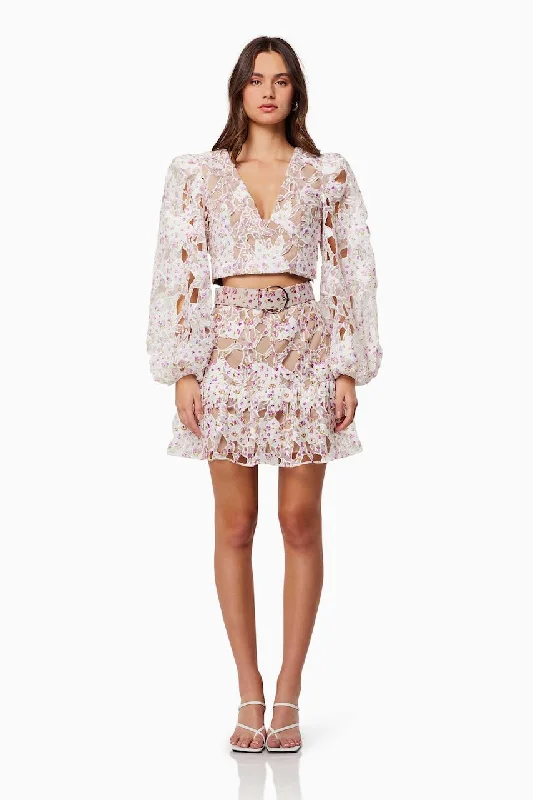 Elliatt Chemistry Skirt - Multi silk skirt lustrous