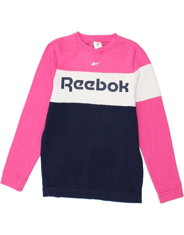 REEBOK Womens Sweatshirt Jumper UK 10 Small Multicoloured Colourblock Hoodie with Turtle Neck Cozy Winter REEBOK Womens Sweatshirt Jumper UK 10 Small Multicoloured Colourblock Hoodie with Turtle Neck Cozy Winter