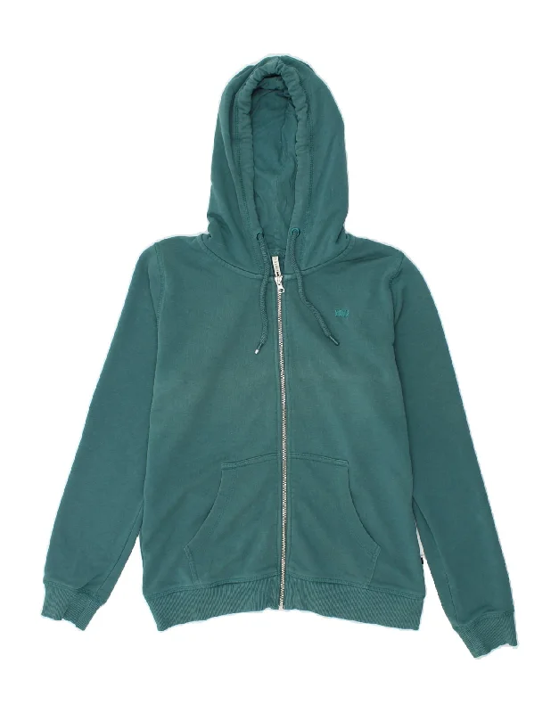CARRERA Womens Zip Hoodie Sweater UK 14 Large Green Cotton Hoodie with High Neck Warm Protective CARRERA Womens Zip Hoodie Sweater UK 14 Large Green Cotton Hoodie with High Neck Warm Protective