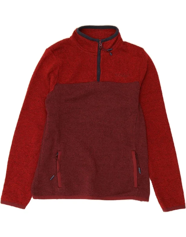 WEIRD FISH Womens Zip Neck Sweatshirt Jumper UK 16 Large Red Colourblock Hoodie with Relaxed Fit Easy Casual WEIRD FISH Womens Zip Neck Sweatshirt Jumper UK 16 Large Red Colourblock Hoodie with Relaxed Fit Easy Casual
