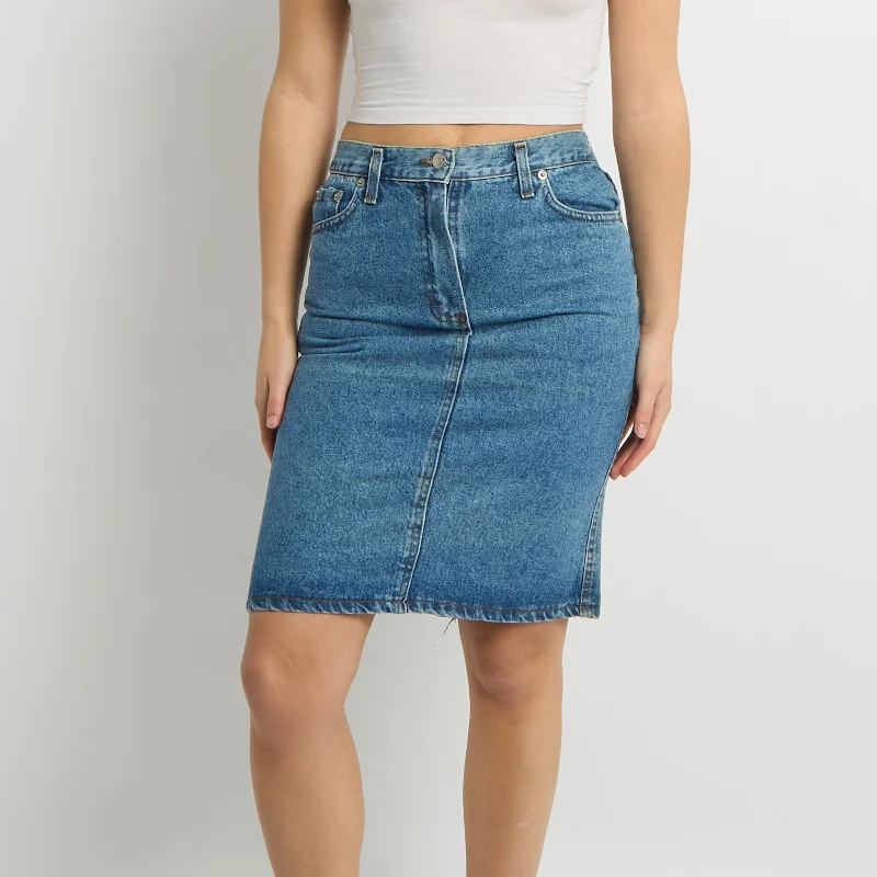 Denim Midi Skirt - UK 10 tulle skirt dreamy