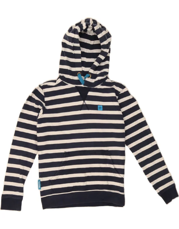 MOUNTAIN WAREHOUSE Womens Hoodie Jumper UK 8 Small Navy Blue Striped Hoodie with Puffed Sleeves Voluminous Trendy MOUNTAIN WAREHOUSE Womens Hoodie Jumper UK 8 Small Navy Blue Striped Hoodie with Puffed Sleeves Voluminous Trendy