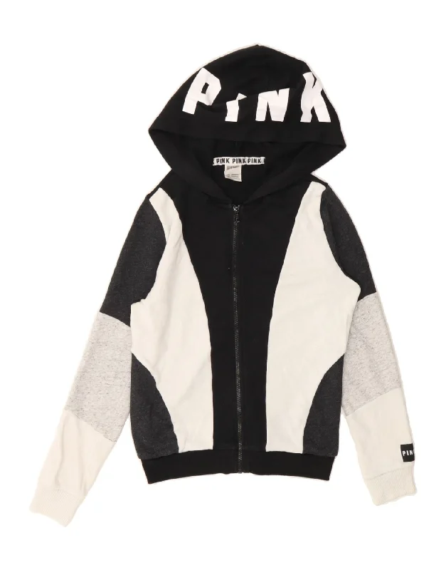 VICTORIA'S SECRET Womens Pink Zip Hoodie Sweater UK 10 Small Multicoloured Cashmere Blend Cotton Blend Poly Blend VICTORIA'S SECRET Womens Pink Zip Hoodie Sweater UK 10 Small Multicoloured Cashmere Blend Cotton Blend Poly Blend