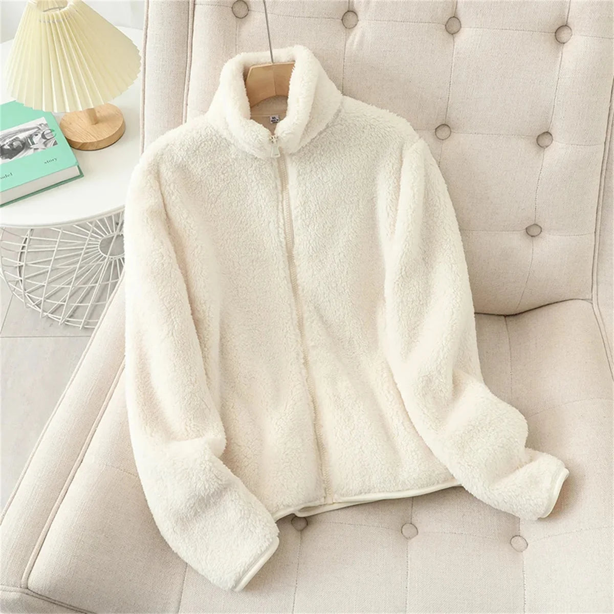 Women's Solid Color Fleece Coat Autumn Winter Warm Zipper Hoodie Loose Stand Collar Jacket Fashion Casual Elegant Ladies Clothes A-Line Jacket Boat Neck Shawl Collar Women's Solid Color Fleece Coat Autumn Winter Warm Zipper Hoodie Loose Stand Collar Jacket Fashion Casual Elegant Ladies Clothes A-Line Jacket Boat Neck Shawl Collar