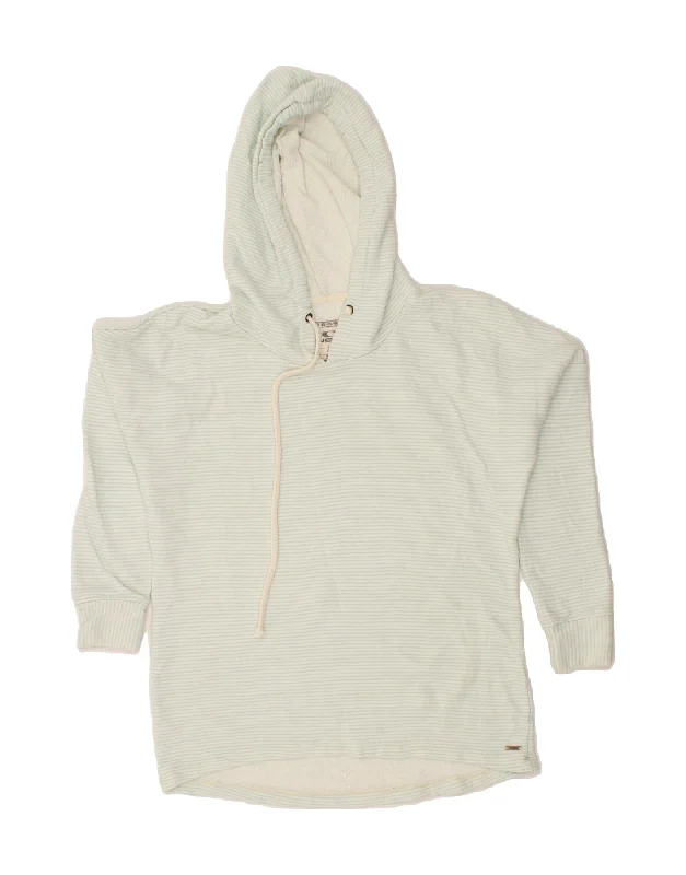 O'NEILL Womens Hoodie Jumper UK 10 Small Blue Pinstripe Cotton Hoodie with Elastic Cuffs Stretchable Comfortable O'NEILL Womens Hoodie Jumper UK 10 Small Blue Pinstripe Cotton Hoodie with Elastic Cuffs Stretchable Comfortable