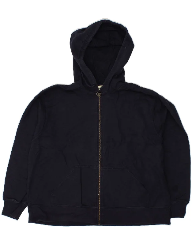 EDDIE BAUER Womens Oversized Zip Hoodie Sweater UK 18 XL Navy Blue Cotton Sweater Knitwear Pullover EDDIE BAUER Womens Oversized Zip Hoodie Sweater UK 18 XL Navy Blue Cotton Sweater Knitwear Pullover