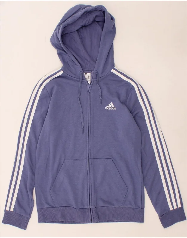 ADIDAS Womens Oversized Zip Hoodie Sweater UK 8/10 Small Blue Cotton Hoodie with Drawstring Waist Adjustable Fitted ADIDAS Womens Oversized Zip Hoodie Sweater UK 8/10 Small Blue Cotton Hoodie with Drawstring Waist Adjustable Fitted