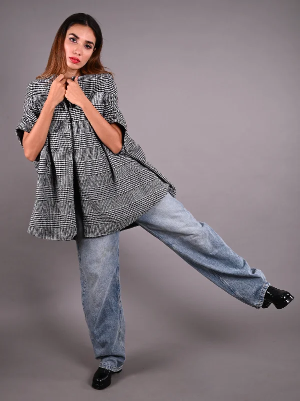 Odette Black and White Wool Jacket for Women V-Neck Jacket Boat Neck Jacket Square Neck Jacket Odette Black and White Wool Jacket for Women V-Neck Jacket Boat Neck Jacket Square Neck Jacket
