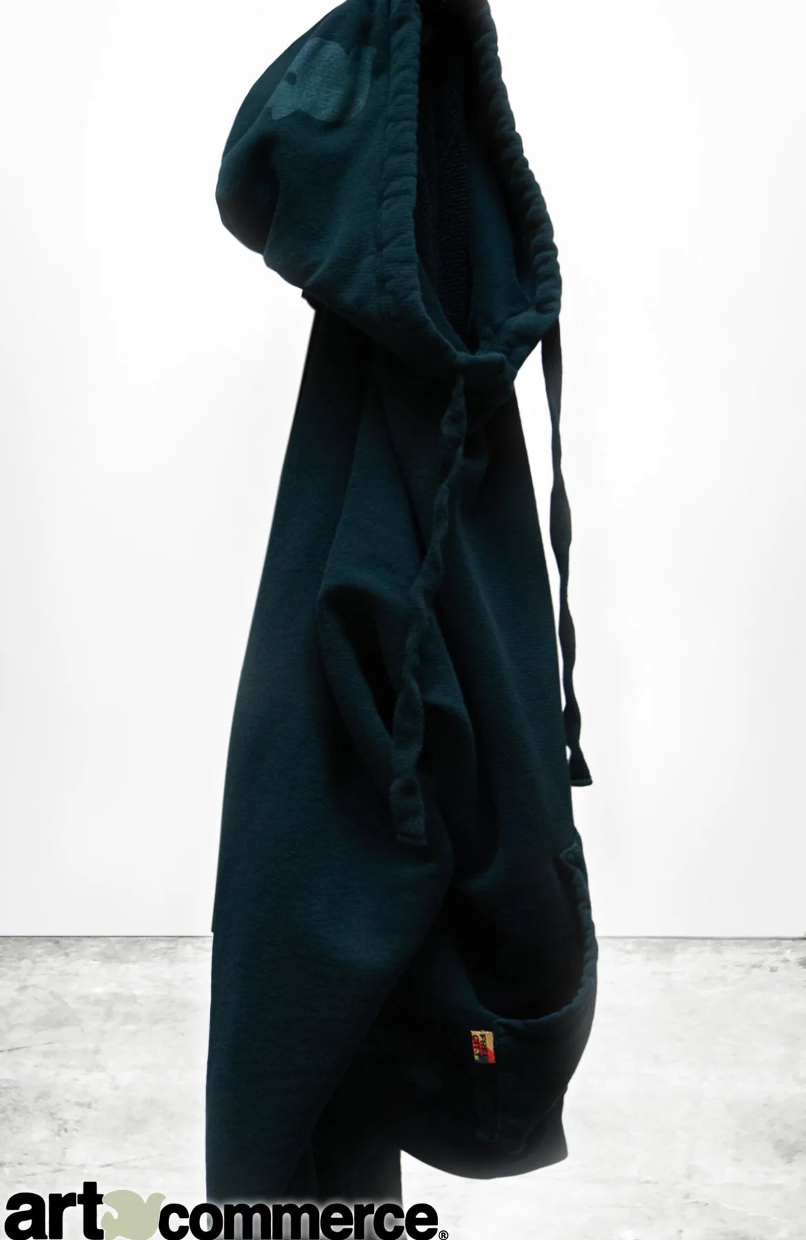 FREECITY SUPERYUMM BIG HOODIE - GREENPLANT Hoodie with Mock Neck Collared Structured FREECITY SUPERYUMM BIG HOODIE - GREENPLANT Hoodie with Mock Neck Collared Structured