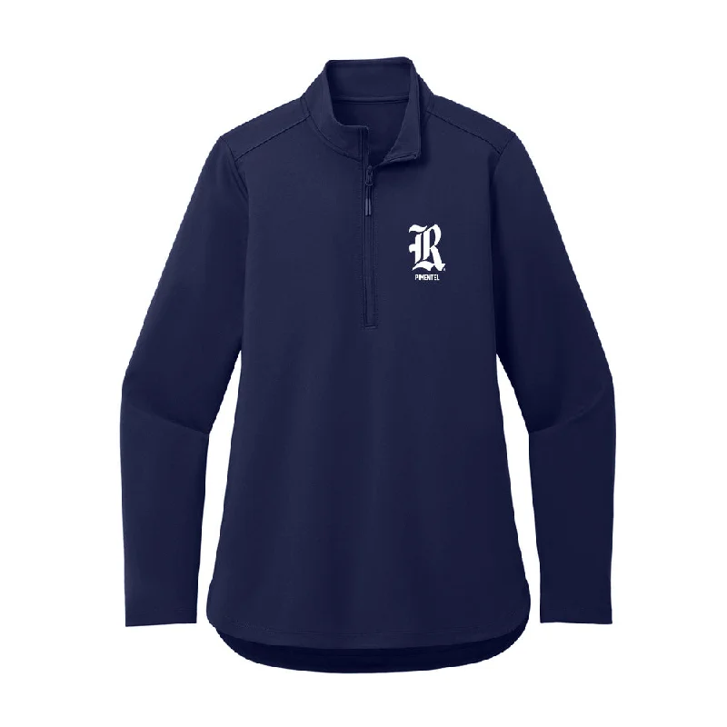 Rice - NCAA Women's Soccer : Hannah Pimentel - Women's Premium Quarter Zip Jacket Nylon Fabric Polyester Fabric Spandex Fabric Rice - NCAA Women's Soccer : Hannah Pimentel - Women's Premium Quarter Zip Jacket Nylon Fabric Polyester Fabric Spandex Fabric