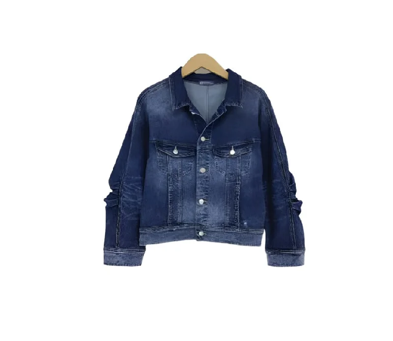 Democracy Womens Pleated Sleave Jean Jacket Print Jacket Jacquard Jacket Embroidered Jacket Democracy Womens Pleated Sleave Jean Jacket Print Jacket Jacquard Jacket Embroidered Jacket
