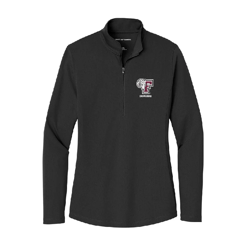 Fordham - NCAA Women's Soccer : Sophia Chipriano - Women's Lightweight Quarter Zip Jacket Jacket Blazer Coat Fordham - NCAA Women's Soccer : Sophia Chipriano - Women's Lightweight Quarter Zip Jacket Jacket Blazer Coat