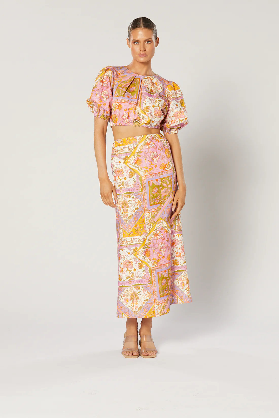 Winona Harlan Shell Skirt - Paisley Print corduroy skirt durable