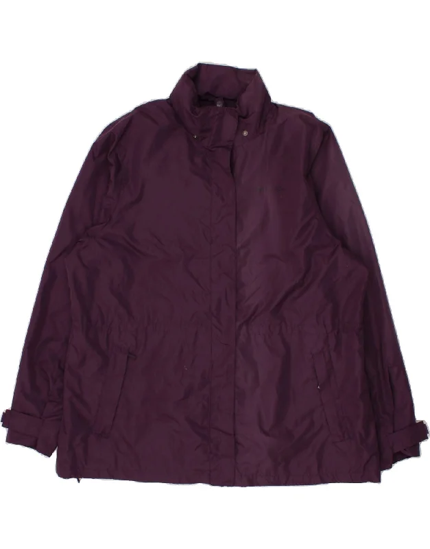 MOUNTAIN WAREHOUSE Womens Rain Jacket UK 22 2XL Purple Polyester Toggled Jacket Drawstring Jacket Belted Jacket MOUNTAIN WAREHOUSE Womens Rain Jacket UK 22 2XL Purple Polyester Toggled Jacket Drawstring Jacket Belted Jacket