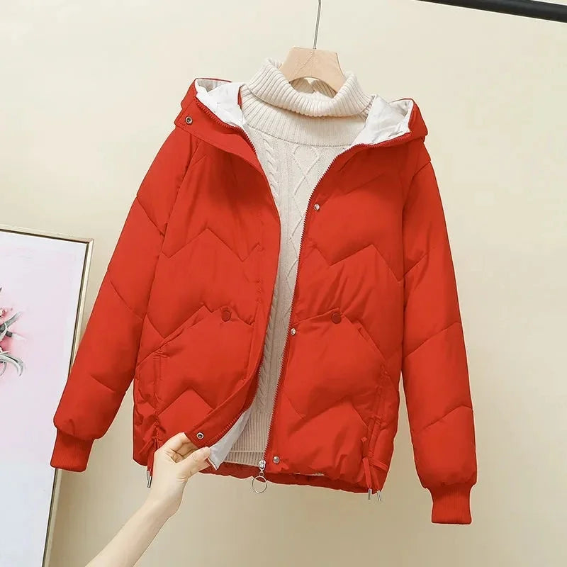 Smvp 2024 Autumn Winter New Korean Version of Thick Jacket Short Overcoat Women Down Cotton-padded Wind Loose Cotton Coat Lady Denim Fabric Leather Fabric Suede Fabric Smvp 2024 Autumn Winter New Korean Version of Thick Jacket Short Overcoat Women Down Cotton-padded Wind Loose Cotton Coat Lady Denim Fabric Leather Fabric Suede Fabric