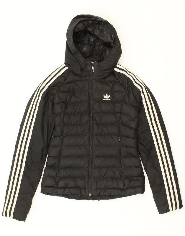 ADIDAS Womens Hooded Padded Jacket UK 6 XS Black Polyester Collared Jacket Crew Neck Jacket Turtle Neck Jacket ADIDAS Womens Hooded Padded Jacket UK 6 XS Black Polyester Collared Jacket Crew Neck Jacket Turtle Neck Jacket