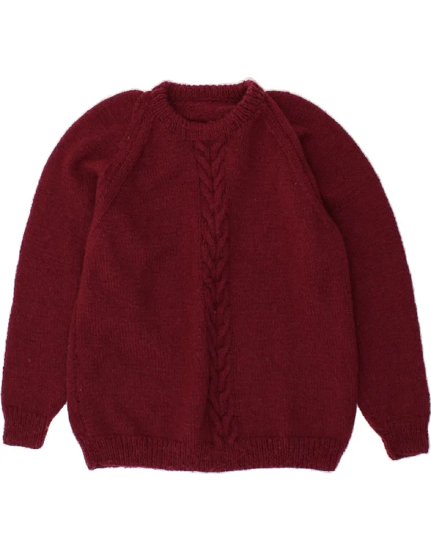 VINTAGE Womens Crew Neck Jumper Sweater UK 16 Large Maroon Iron Safe Non-Iron Wrinkle Free VINTAGE Womens Crew Neck Jumper Sweater UK 16 Large Maroon Iron Safe Non-Iron Wrinkle Free