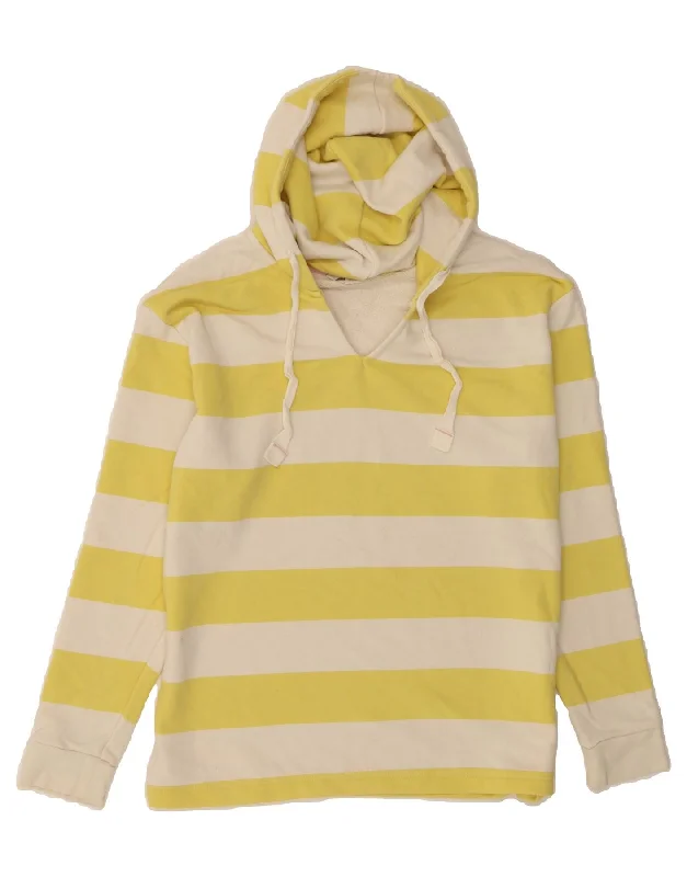 BODEN Womens Hoodie Jumper UK 10 Small Yellow Colourblock Cotton Hoodie with Side Slits Relaxed Casual BODEN Womens Hoodie Jumper UK 10 Small Yellow Colourblock Cotton Hoodie with Side Slits Relaxed Casual