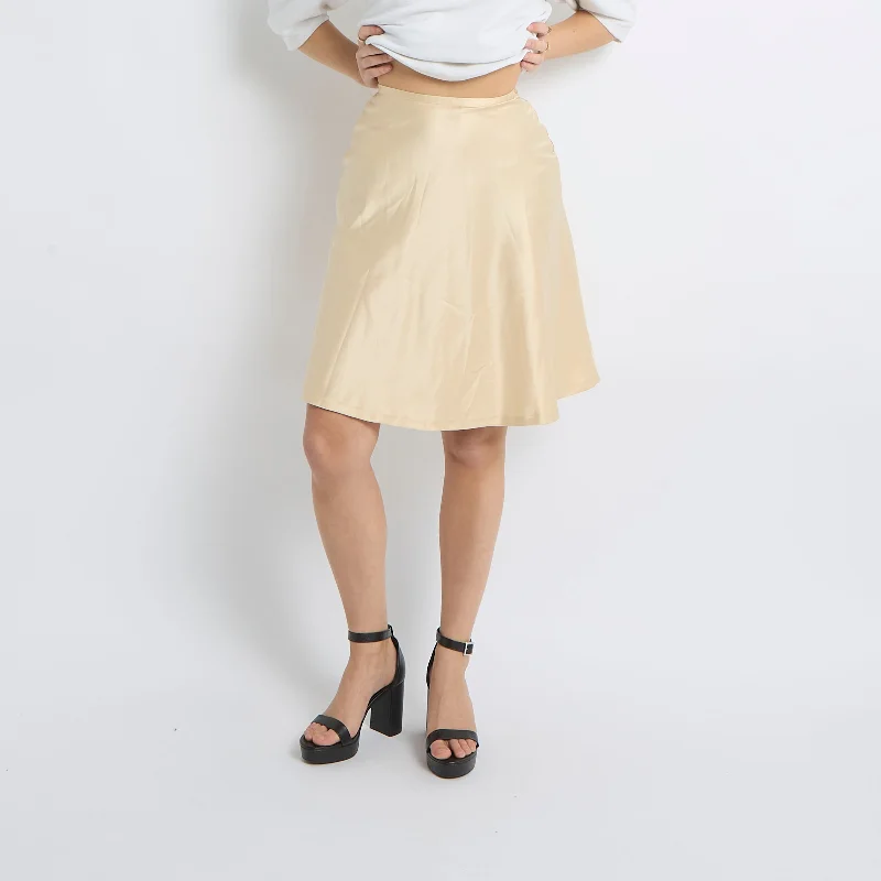 Satin Midi Skirt - UK 8 slim fit skirt