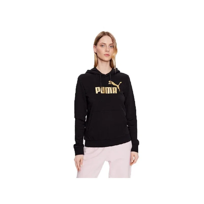 ESS+ Metallic Logo Hoodie TR Sportstyle/Core Women Hoodie with Lace Feminine Delicate ESS+ Metallic Logo Hoodie TR Sportstyle/Core Women Hoodie with Lace Feminine Delicate