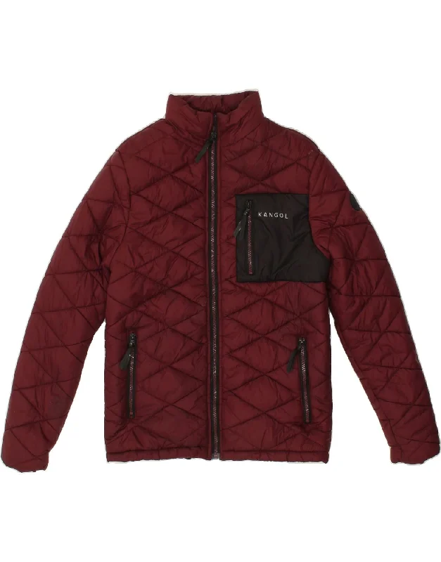 KANGOL Womens Padded Jacket UK 10 Small Burgundy Nylon Anorak Shell Jacket Lightweight Jacket KANGOL Womens Padded Jacket UK 10 Small Burgundy Nylon Anorak Shell Jacket Lightweight Jacket