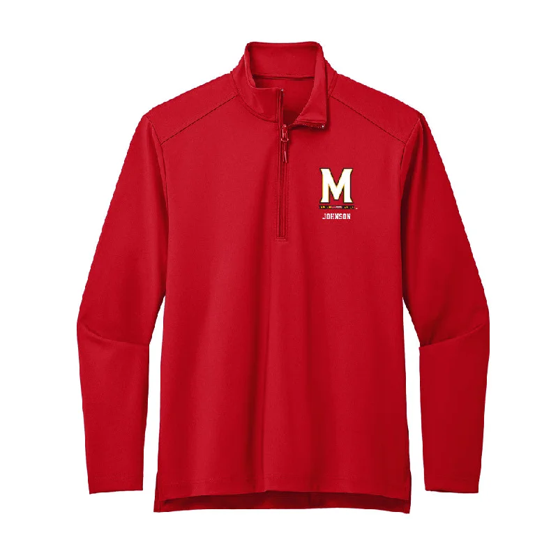 Maryland - NCAA Women's Soccer : Halle Johnson - Premium Quarter Zip Jacket Zippered Front Buttoned Front Snap Front Maryland - NCAA Women's Soccer : Halle Johnson - Premium Quarter Zip Jacket Zippered Front Buttoned Front Snap Front