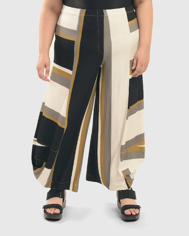 Marla Punto Pants, StripesP Comfortable Denim Trousers